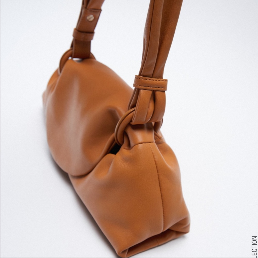 ZARA BNWT Leather Flap Shoulder Bag - Picture 6 of 7